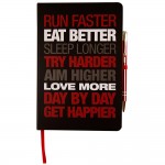 Motivational Notebook - Hardback A5 Black/Red